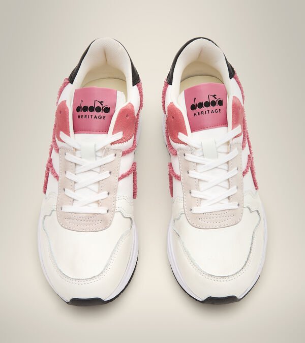 Diadora Venus Logo Embroidery Sw Women's Heritage Shoes White / Pink | 724315-UK