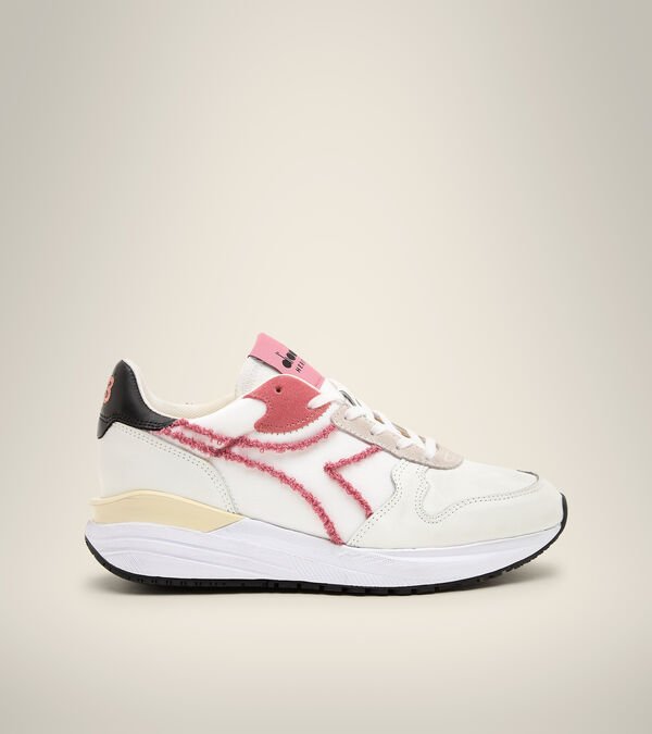 Diadora Venus Logo Embroidery Sw Women\'s Heritage Shoes White / Pink | 724315-UK