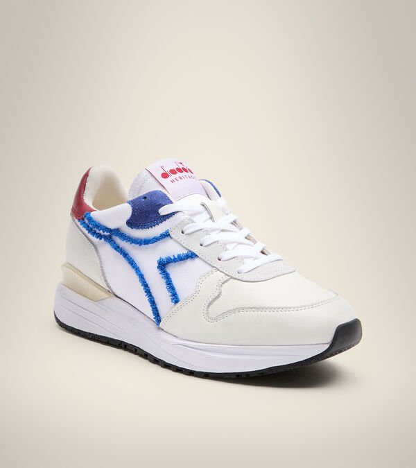 Diadora Venus Logo Embroidery Sw Women's Heritage Shoes White / Grey / Blue | 734852-UK