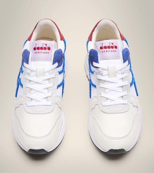 Diadora Venus Logo Embroidery Sw Women's Heritage Shoes White / Grey / Blue | 734852-UK